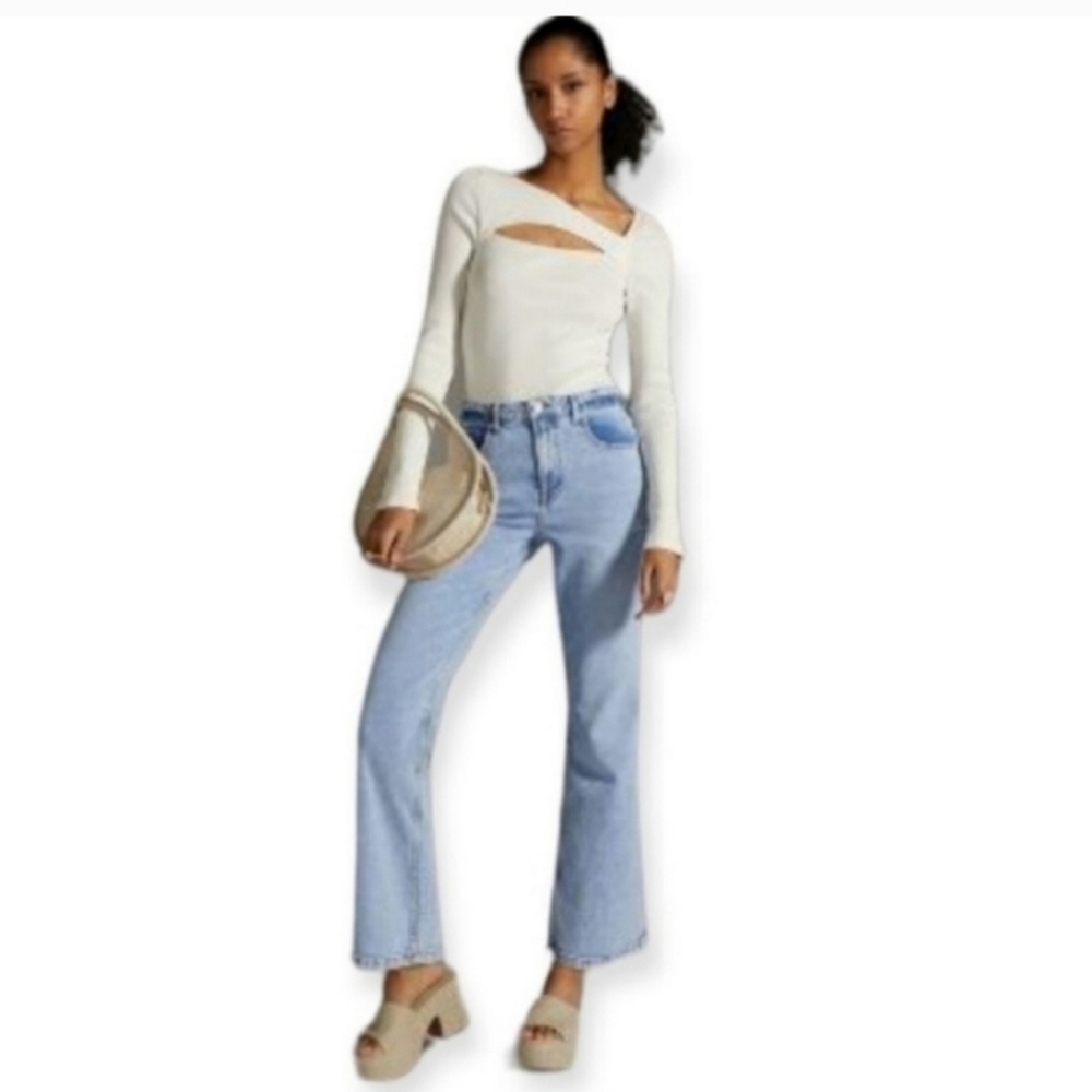 Anthropologie Seen Worn Kept High-Rise Girlfriend Straight Jeans Size 32